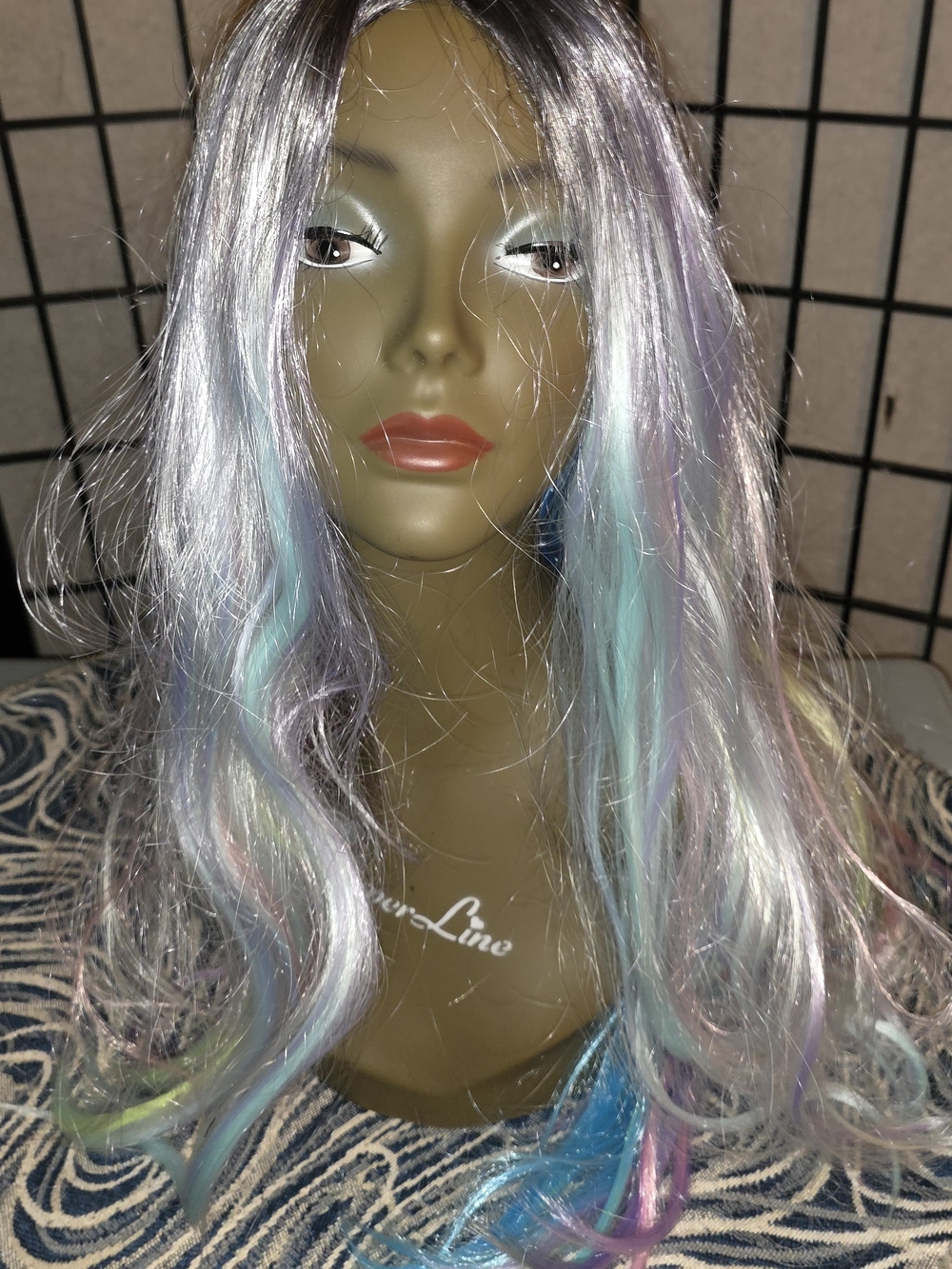 Swiking, Pastel Multicolor Long Synthetic Wig - Women Hair